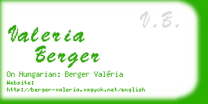 valeria berger business card