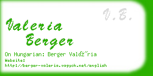 valeria berger business card